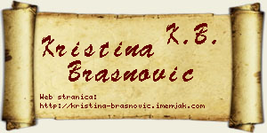 Kristina Brašnović vizit kartica